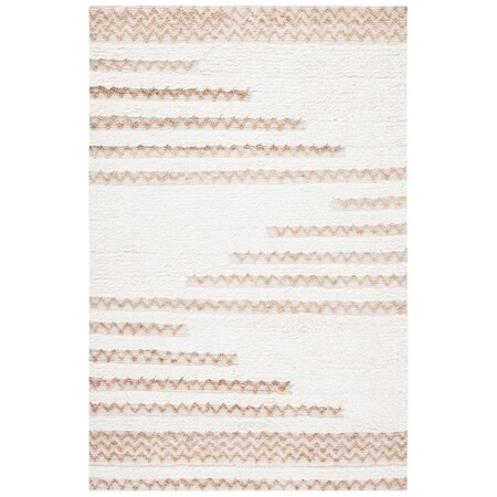 Safavieh 4 x 6 ft. Natura Hand Loomed Rectangle Area Rug, Ivory & Brown NAT720A-4